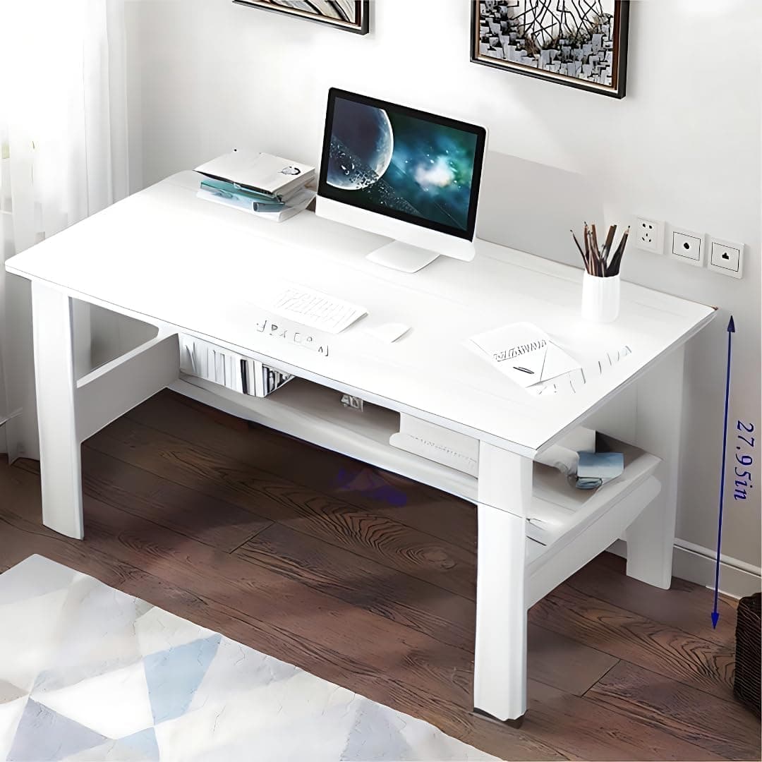 Callas Engineered Wood Computer Desk with Storage Shelf (ST-09)