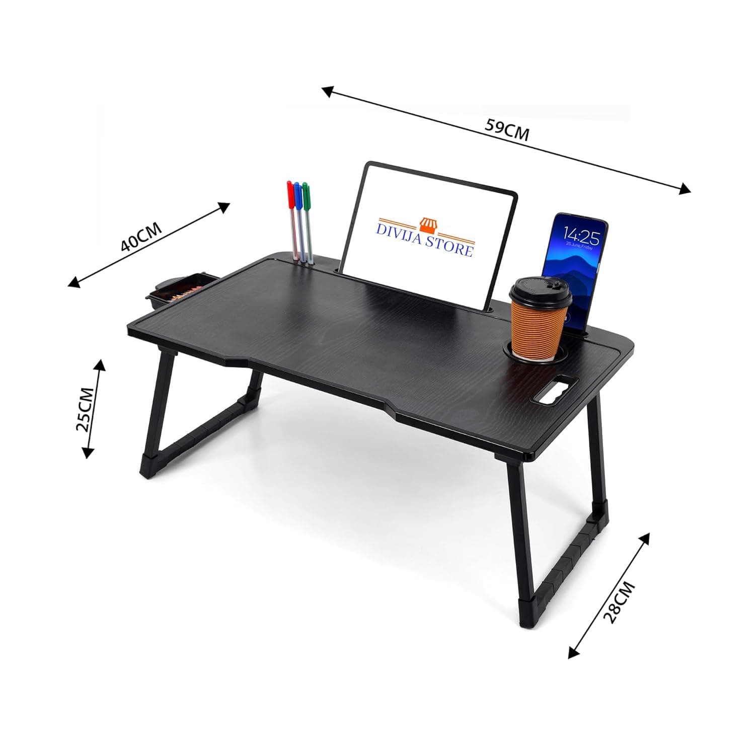 DIVIJA STORE Wood Smart Multipurpose Foldable Laptop Table